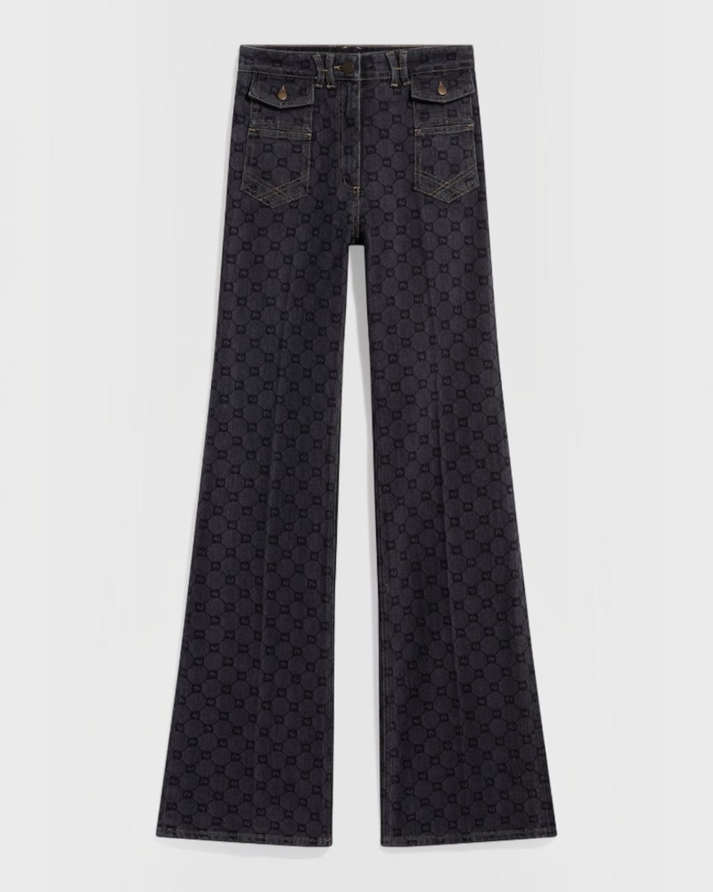 Gerard Darel - Jean Flare À Monogramme Anna - Gris