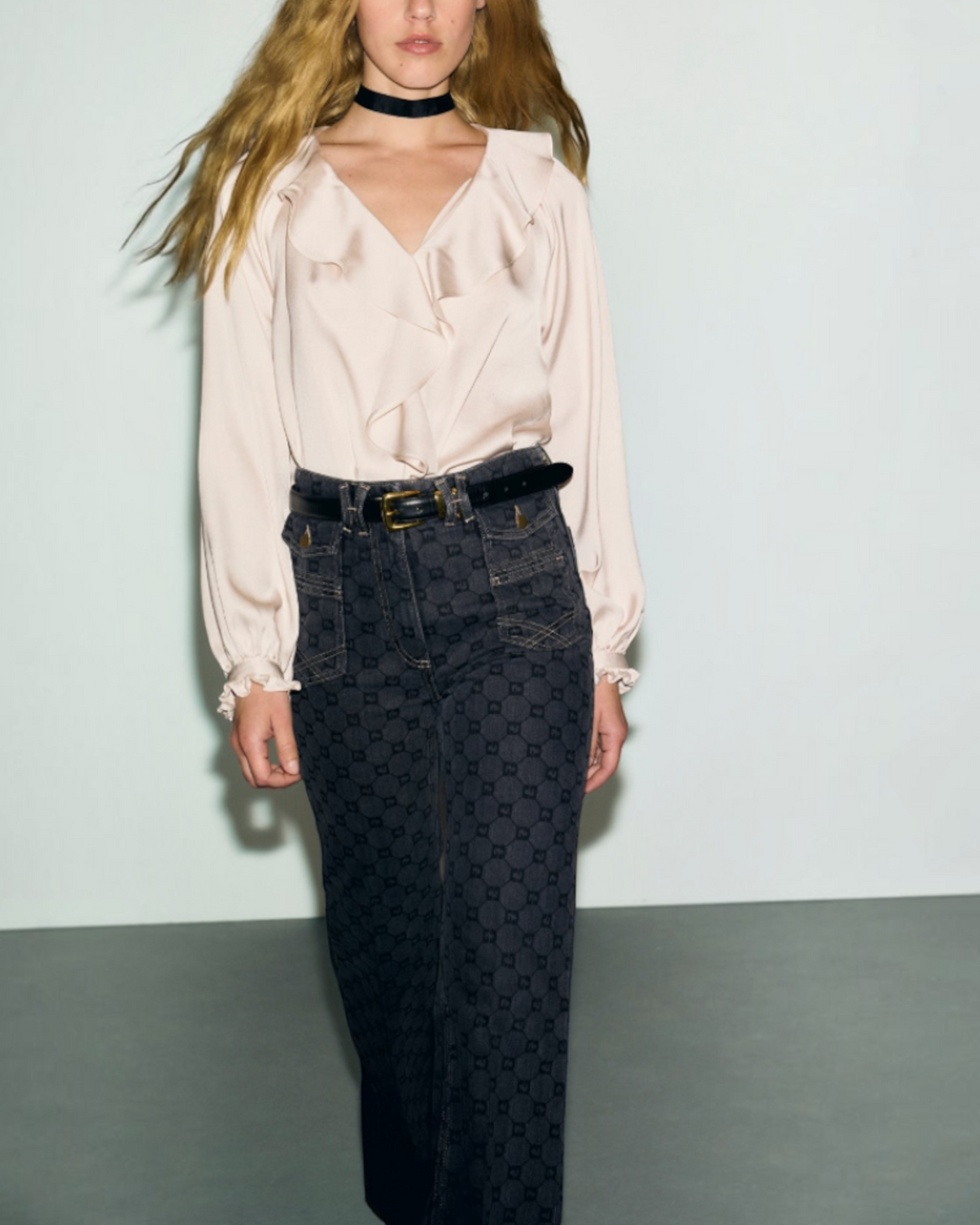Gerard Darel - Jean Flare À Monogramme Anna - Gris