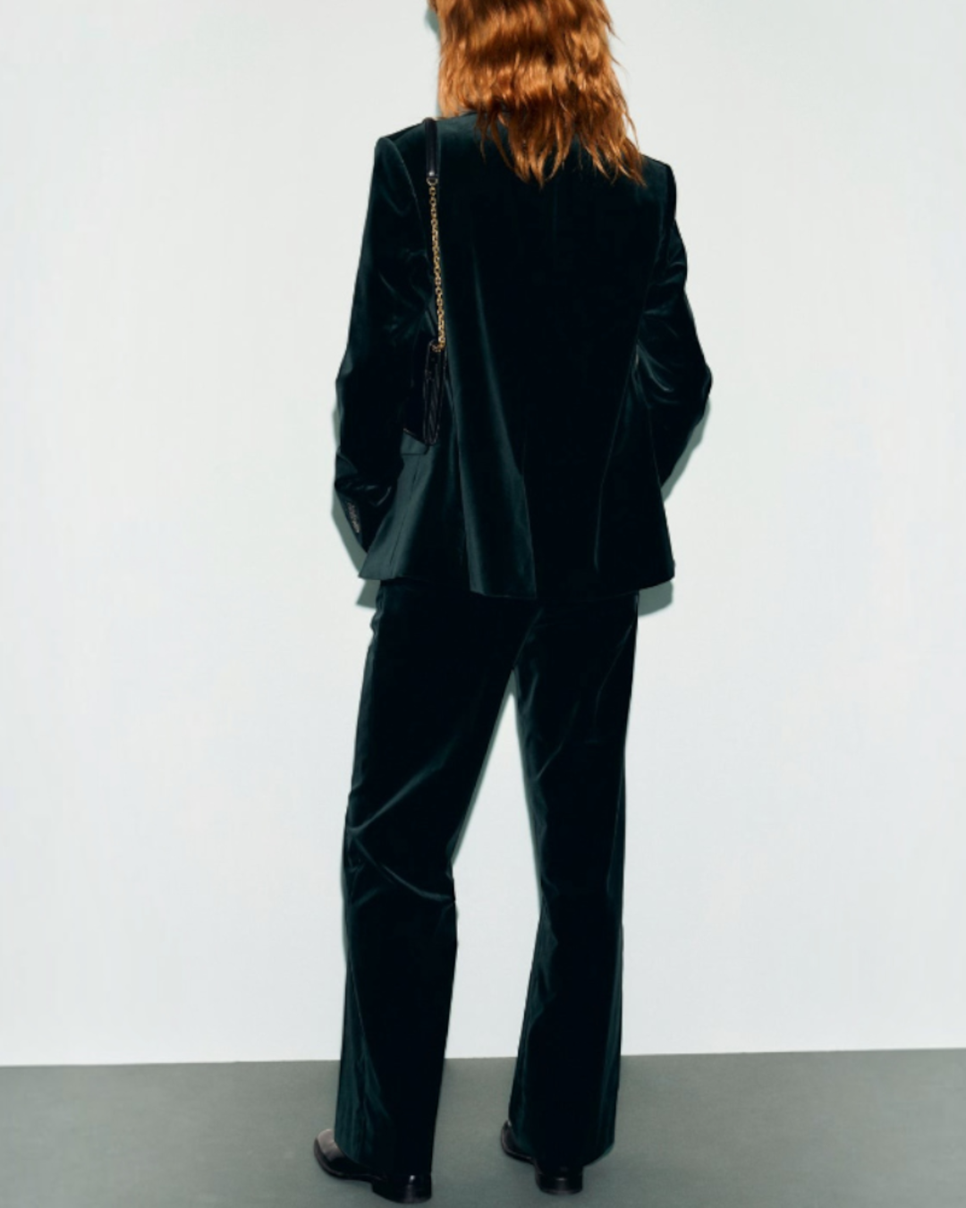 Gerard Darel - Pantalon Large De Tailleur En Velours Mya - Vert
