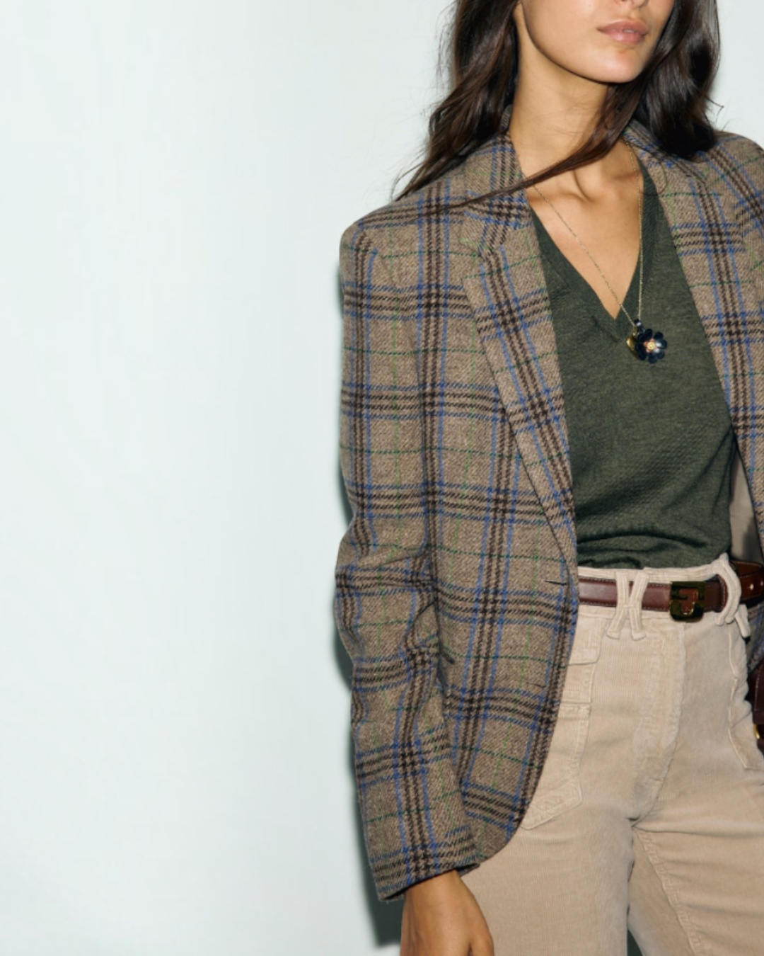 Gerard Darel - Pull V En Laine Fine Rachel - Vert