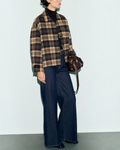 Gerard Darel - Surchemise À Carreaux En Laine Double Face Josia - Marron