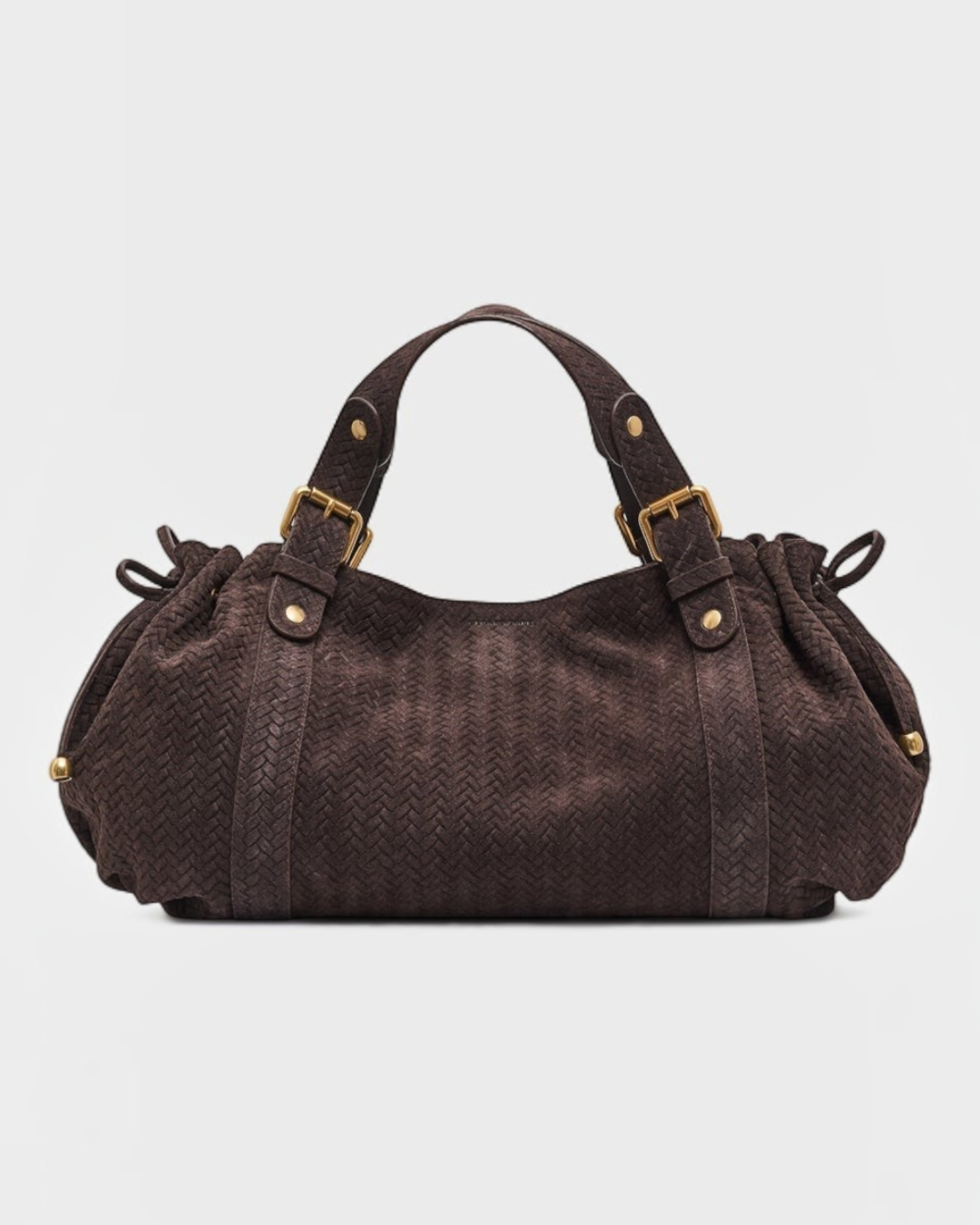 Gerard Darel - Sac À Main En Cuir Velours Effet Tressé 24H - Cacao
