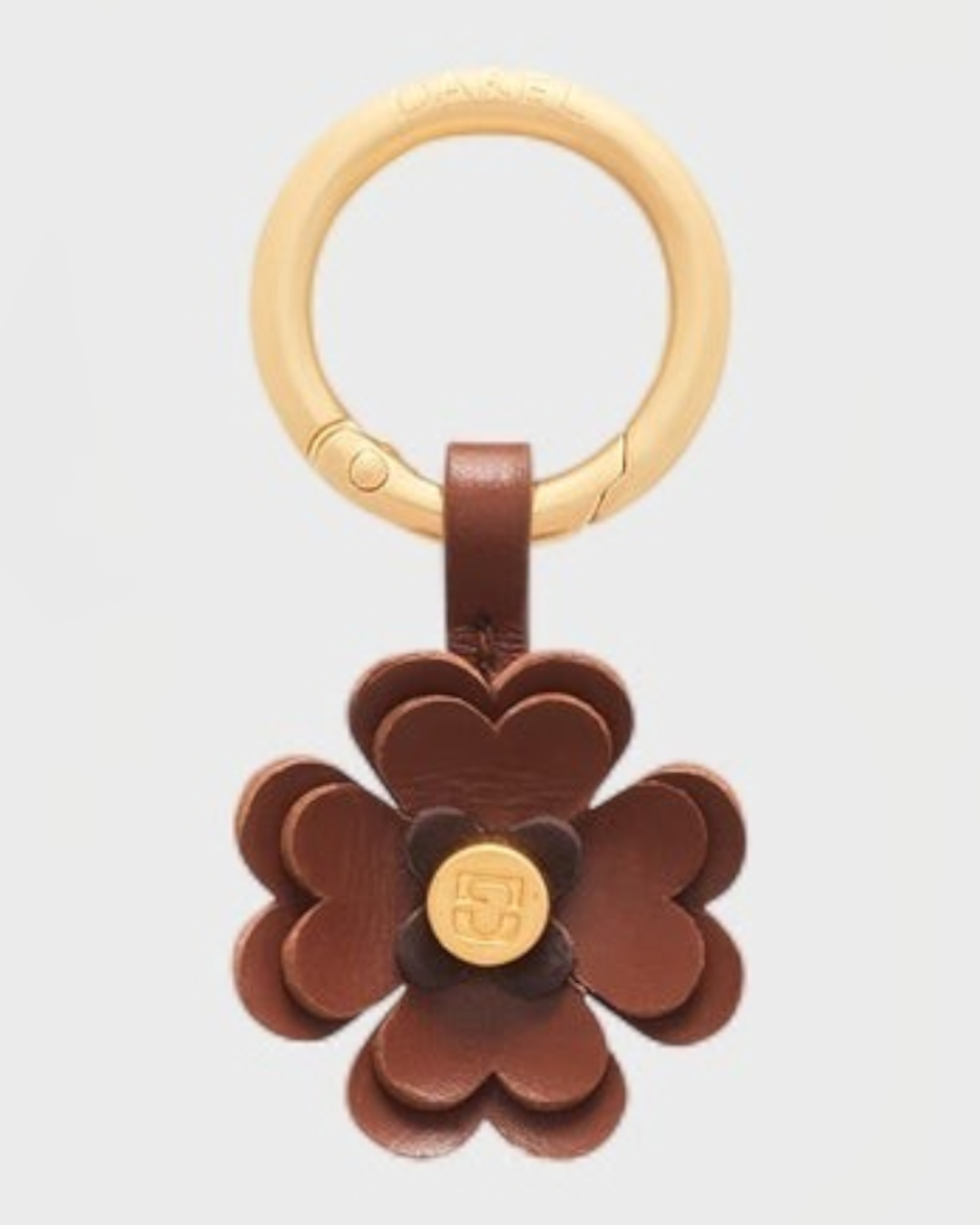 Gerard Darel - Charm En Cuir Trefle - Tan & Marron