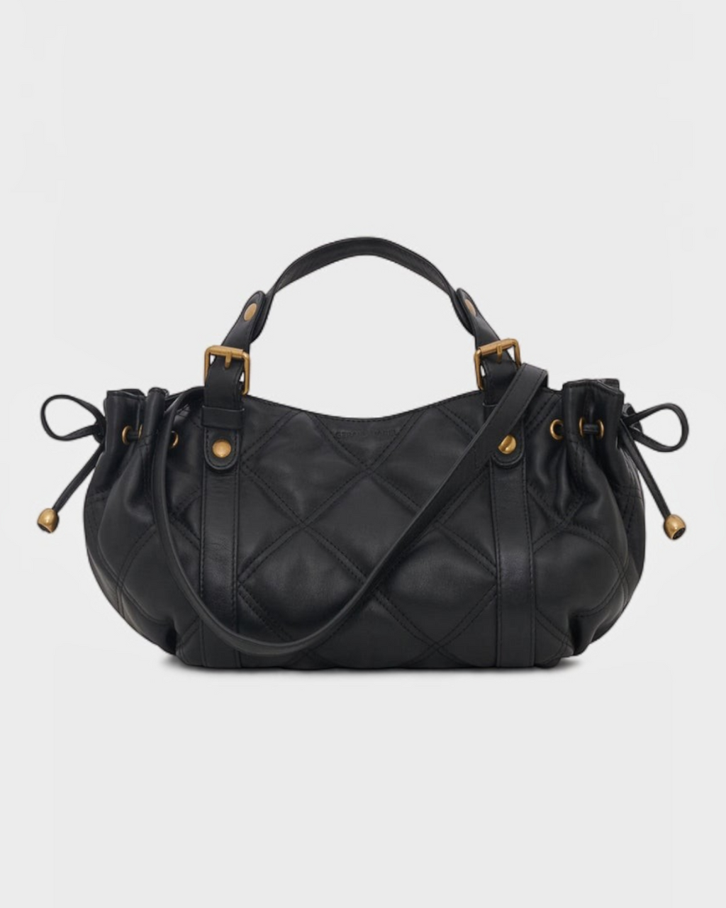 Gerard Darel - Mini Sac À Main En Cuir Matelassé 12H - Noir