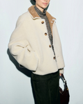 Gerard Darel - Farra Short Reversible Shearling Coat - Brown