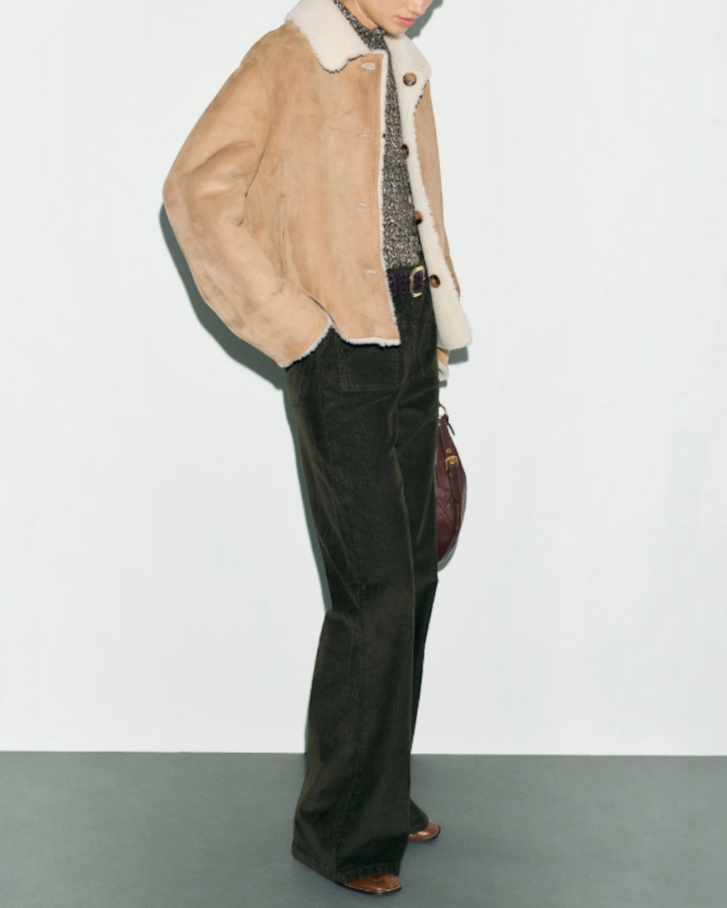 Gerard Darel - Farra Short Reversible Shearling Coat - Brown
