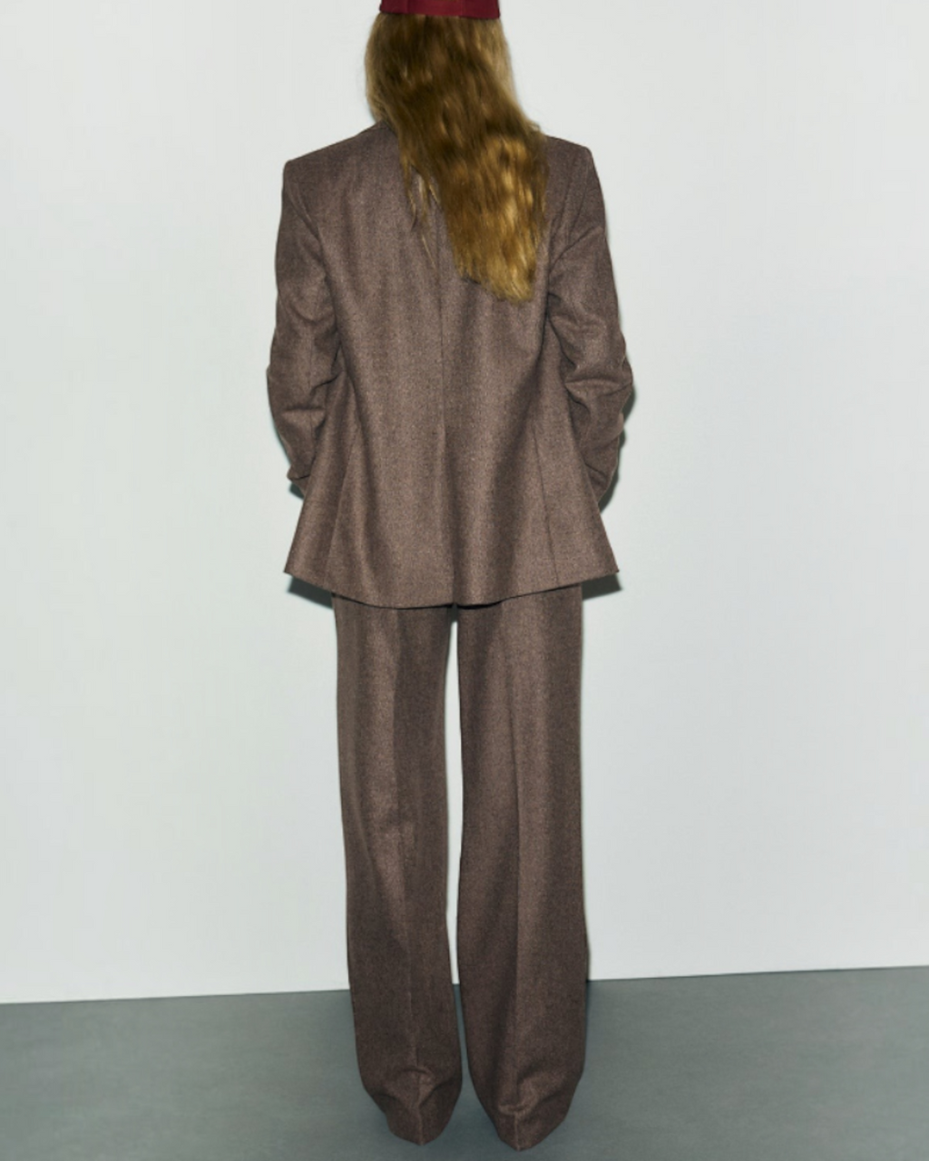 Gerard Darel - Mia Wide Herringbone Suit Trousers - Brown