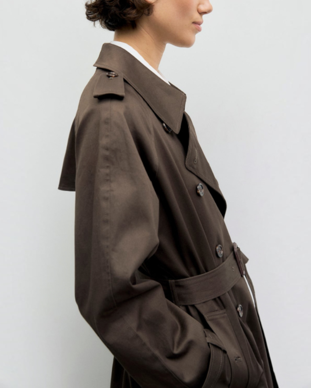 Gerard Darel - Trench Long Serge - Marron