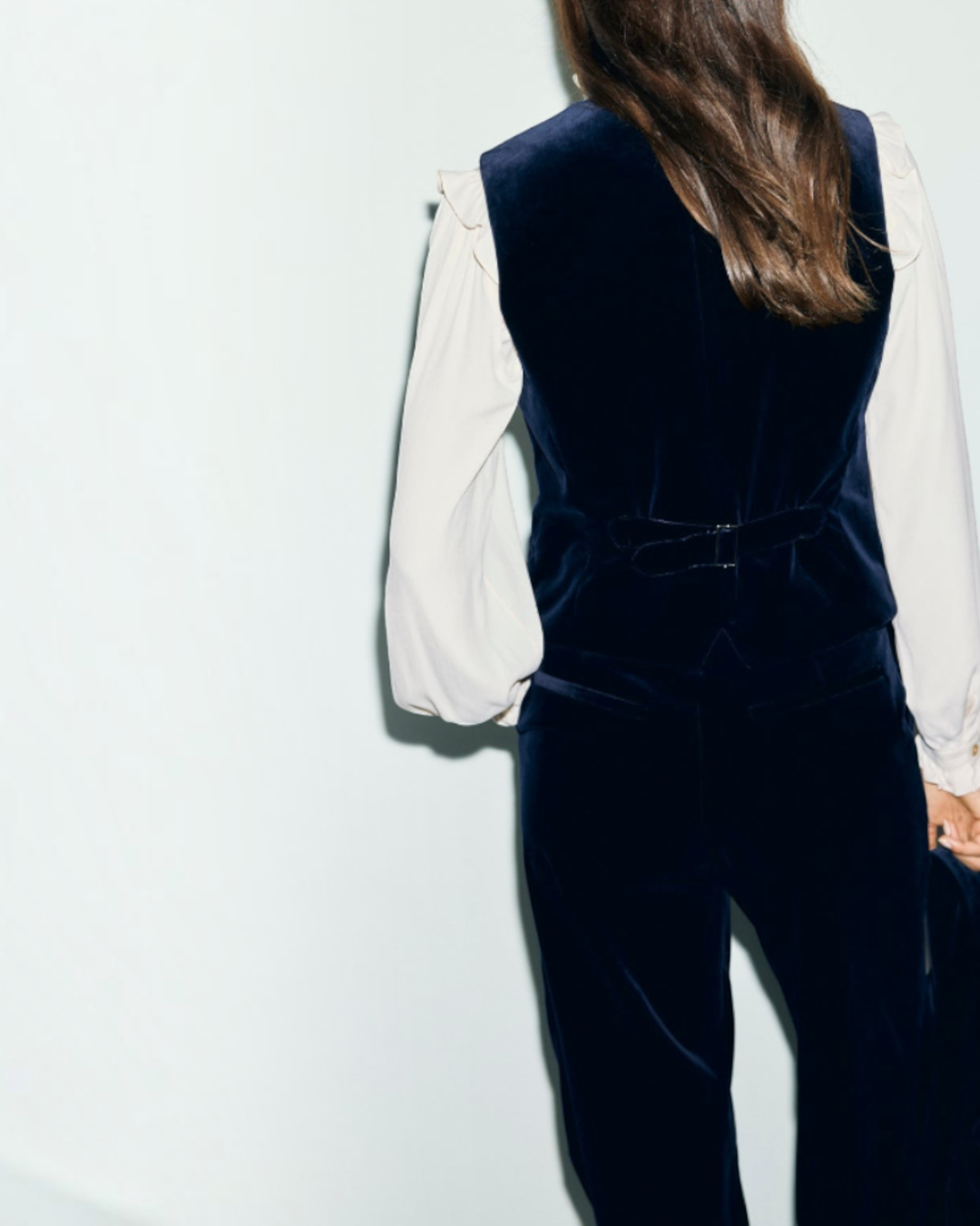 Gerard Darel - Jae Ras Velvet Suit Vest - Navy