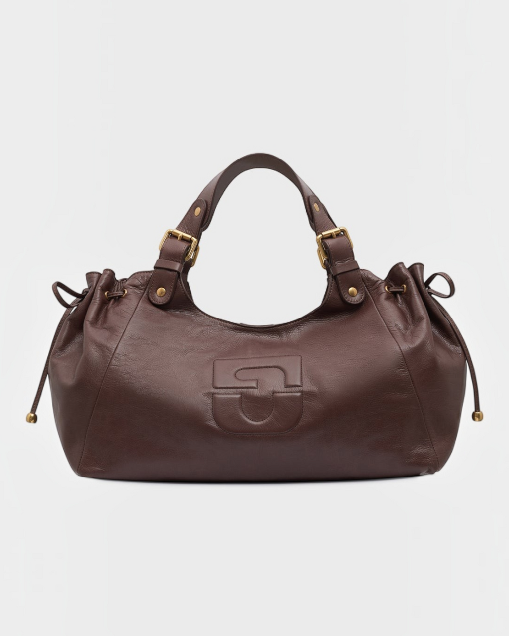 Gerard Darel - Sac À Main En Cuir Effet Froissé Chiara - Marron
