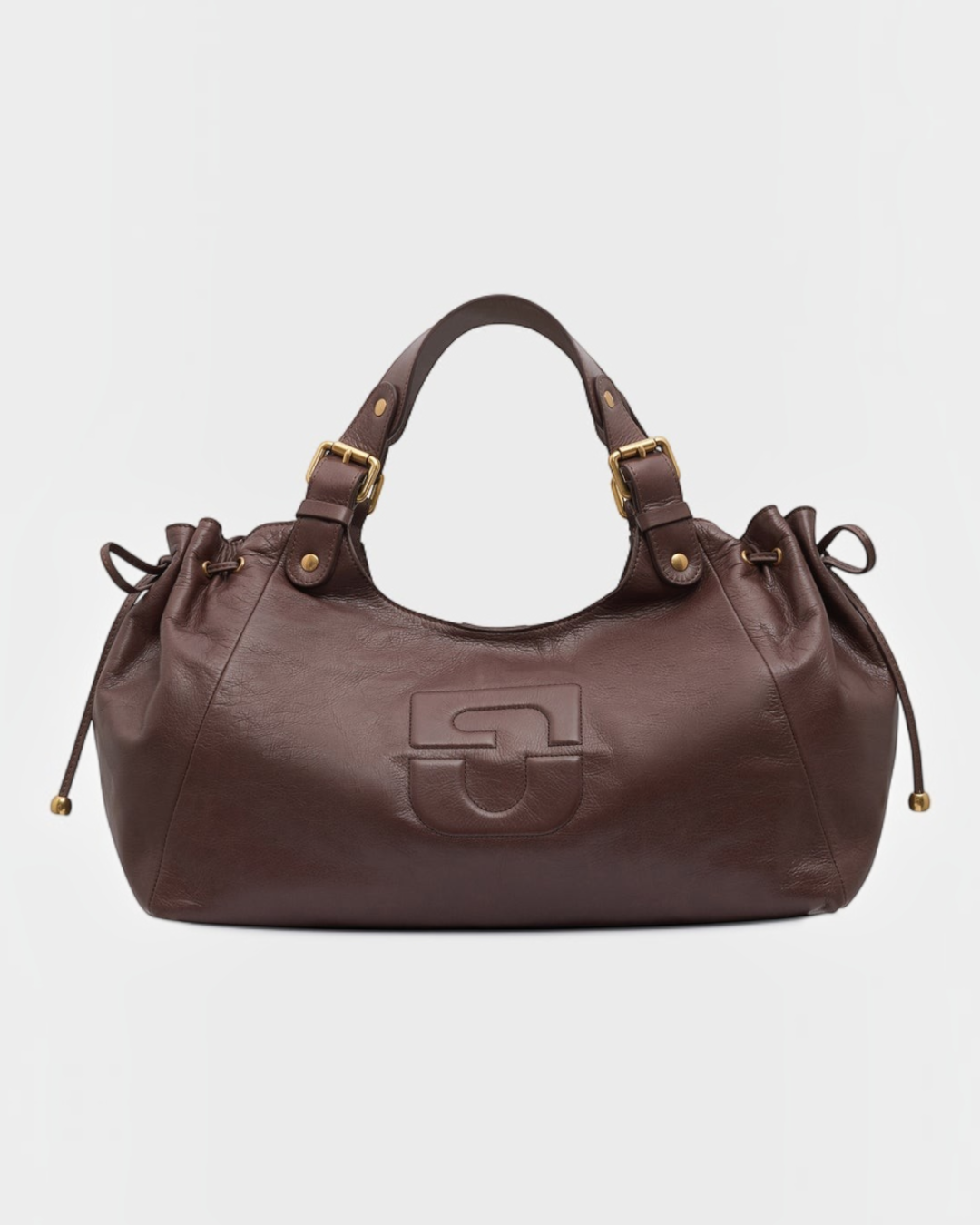 Gerard Darel - Chiara Crinkled Effect Leather Handbag - Brown