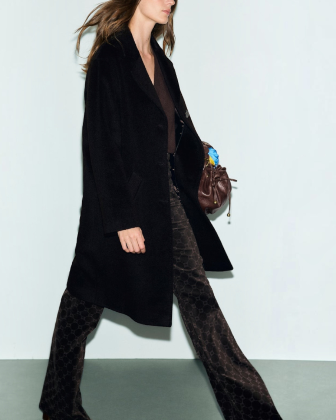 Gerard Darel - Aelis Straight Wool And Angora Coat - Brown
