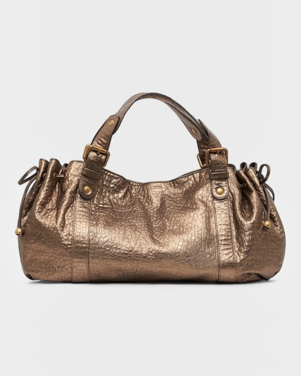 Gerard Darel - Sac À Main En Cuir Bubble Métallisé 24H - Mordoré
