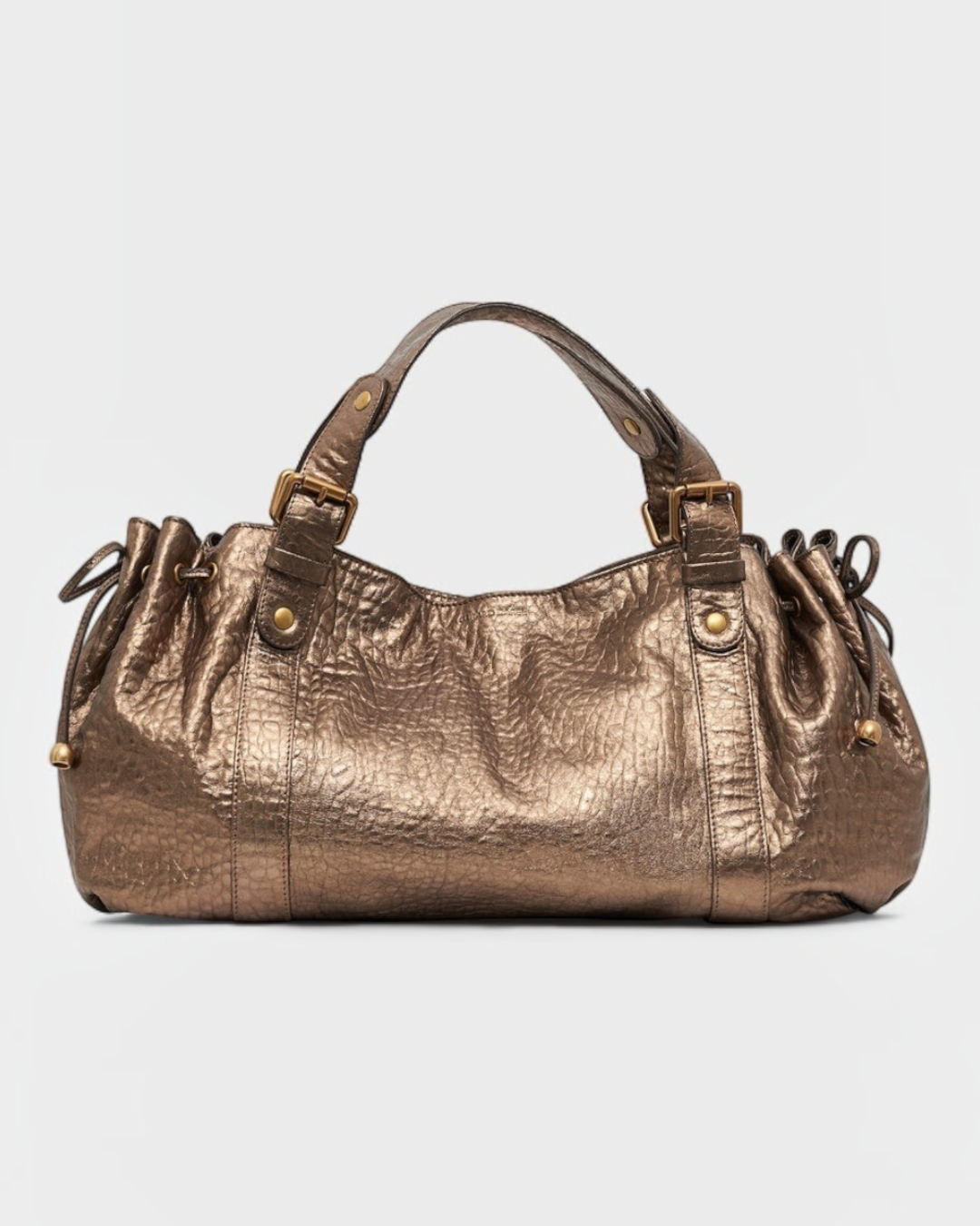 Gerard Darel - Sac À Main En Cuir Bubble Métallisé 24H - Mordoré