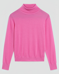 Gerard Darel - Pull À Col Roulé En Laine Mérinos Rosaire - Rose