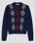 Gerard Darel - Rema Diamond Wool Polo Shirt - Navy
