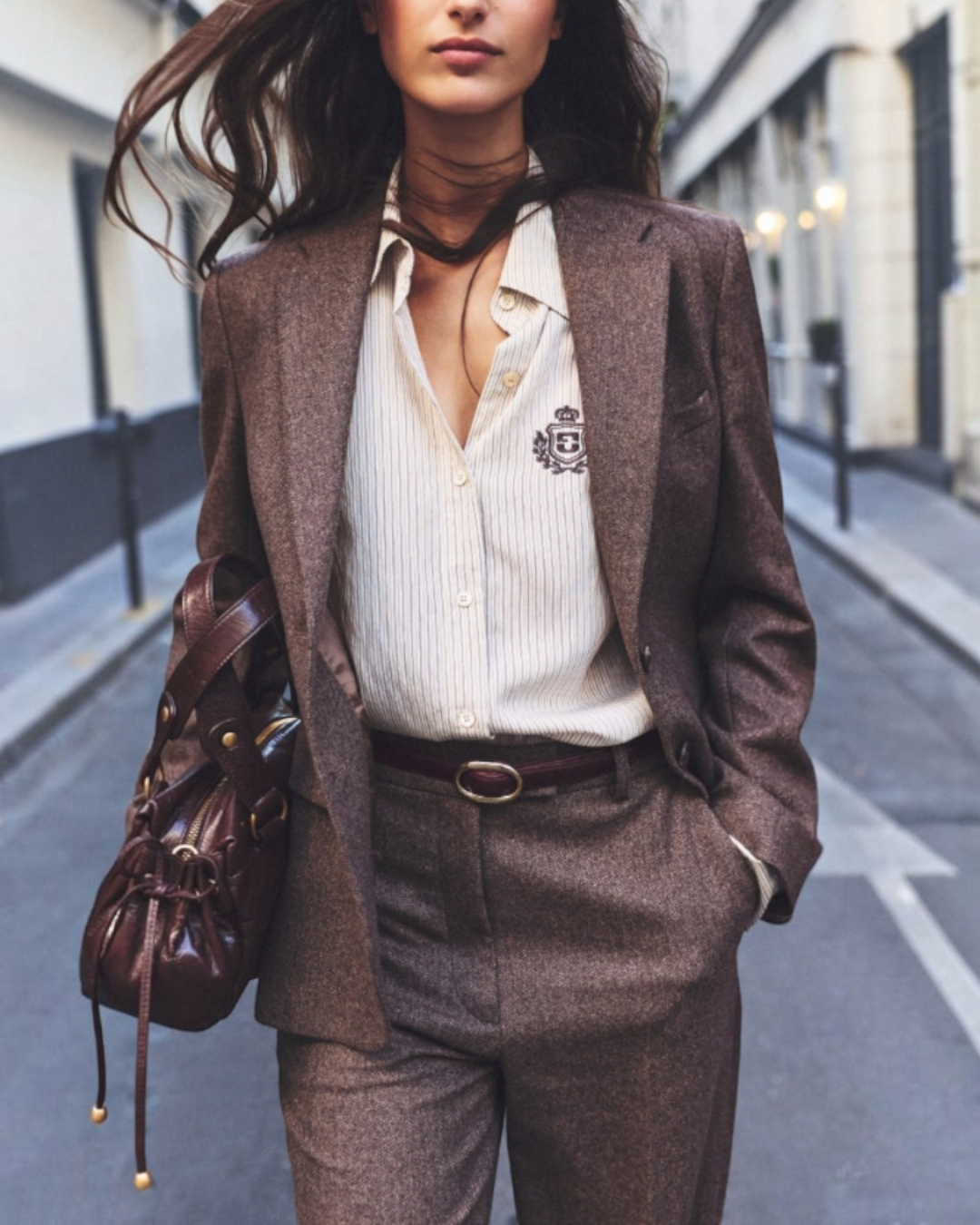 Gerard Darel - Jov Herringbone Jacket - Brown