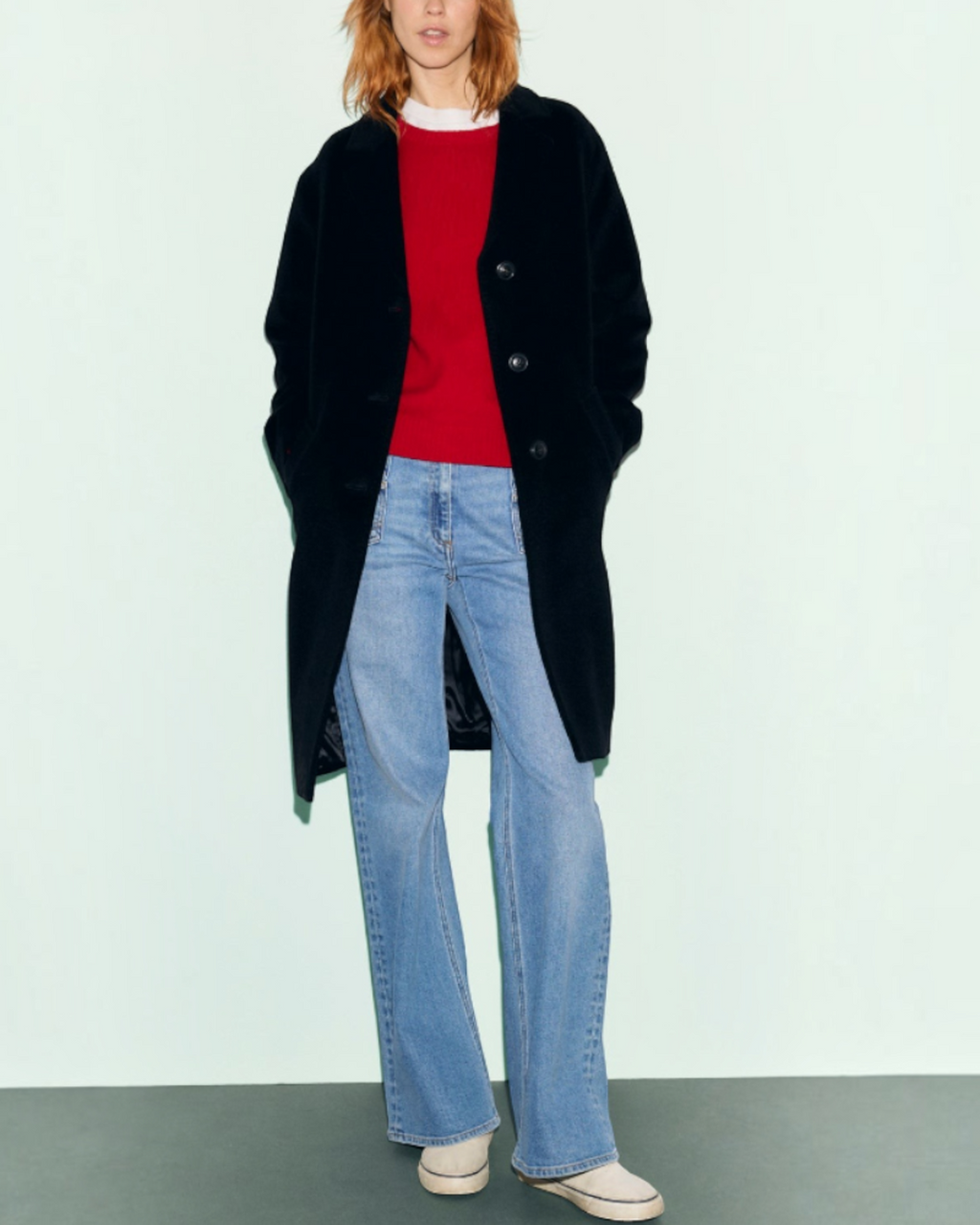 Gerard Darel - Aelis Straight Wool And Angora Coat - Black