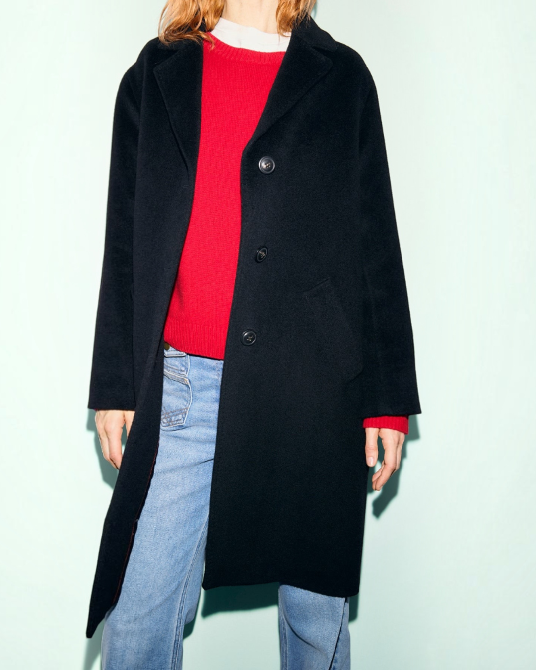 Gerard Darel - Aelis Straight Wool And Angora Coat - Black