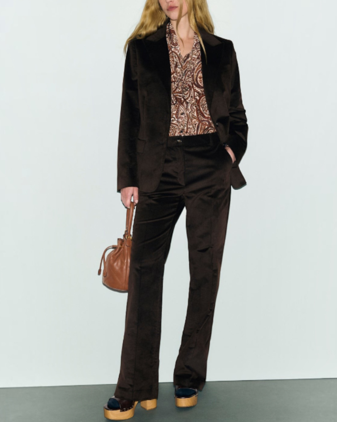 Gerard Darel - Jem Twill Velvet Jacket - Brown