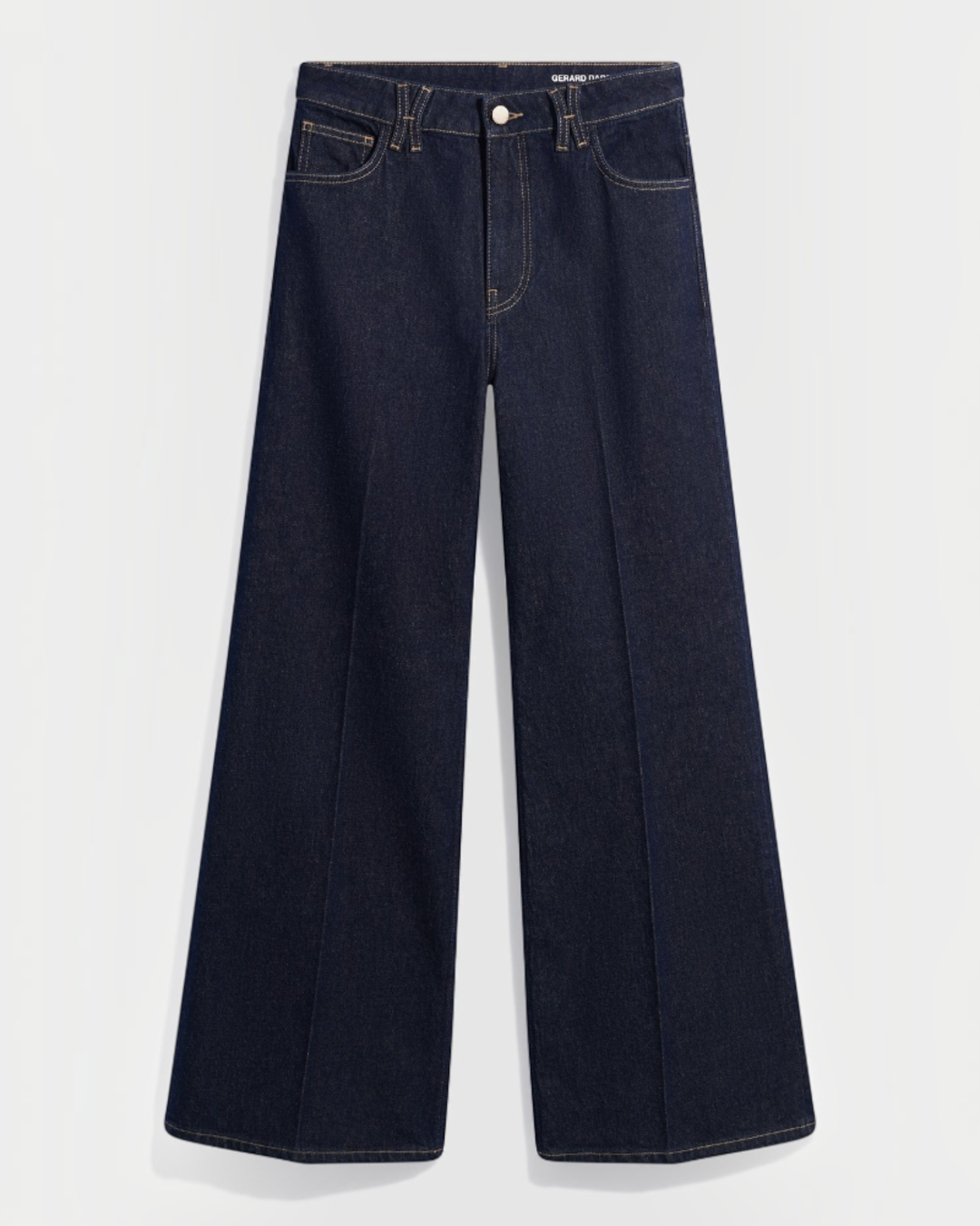 Gerard Darel - Raw Straight And Wide Jeans With Bianca Pleat - Blue