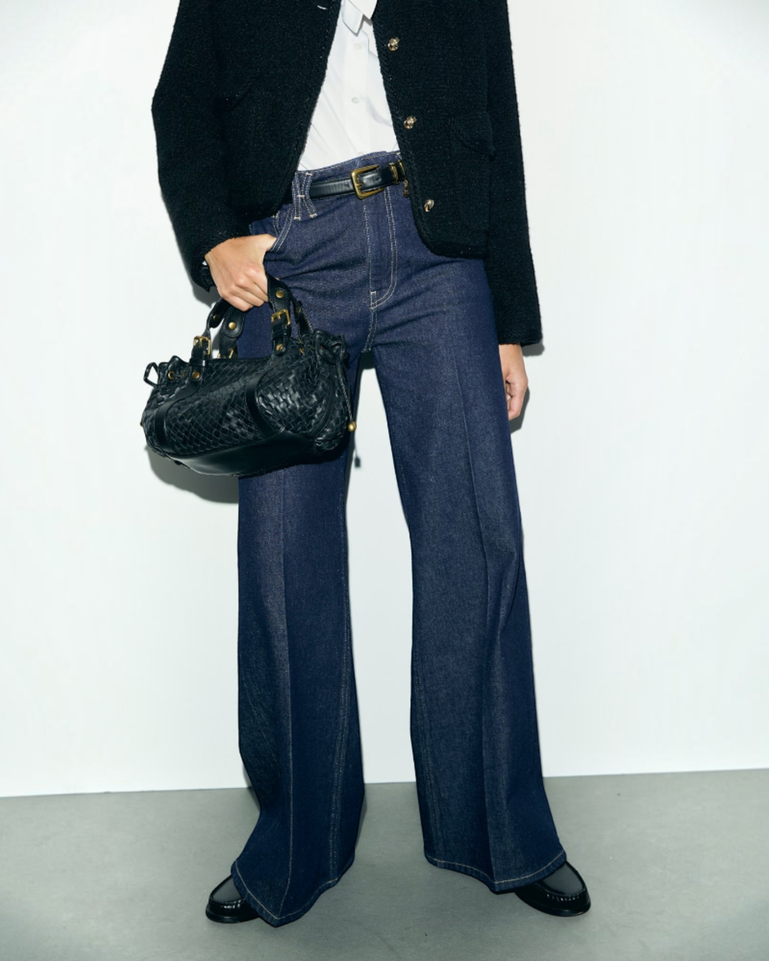 Gerard Darel - Jean Brut Droit Et Large À Pli Bianca - Bleu