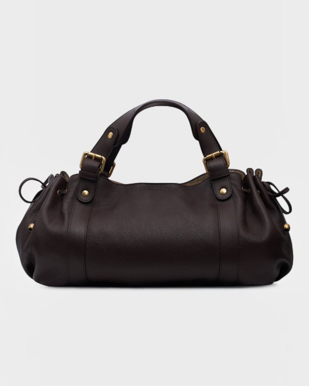 Gerard Darel - Sac À Main En Cuir Grainé Intérieur Métallisé 24H - Marron & Or