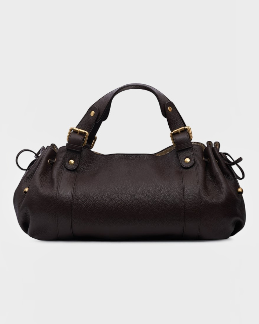 Gerard Darel - Sac À Main En Cuir Grainé Intérieur Métallisé 24H - Marron & Or