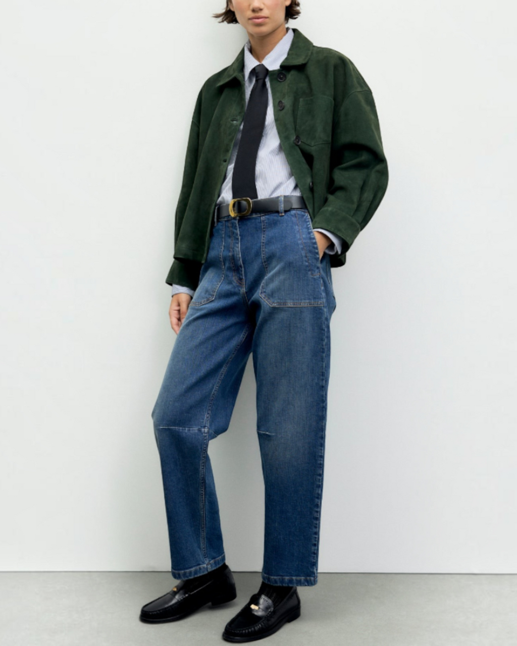 Gerard Darel - Pia Velvet Leather Overshirt - Green