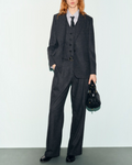 Gerard Darel - Pantalon En Flanelle Rayée Mini - Gris