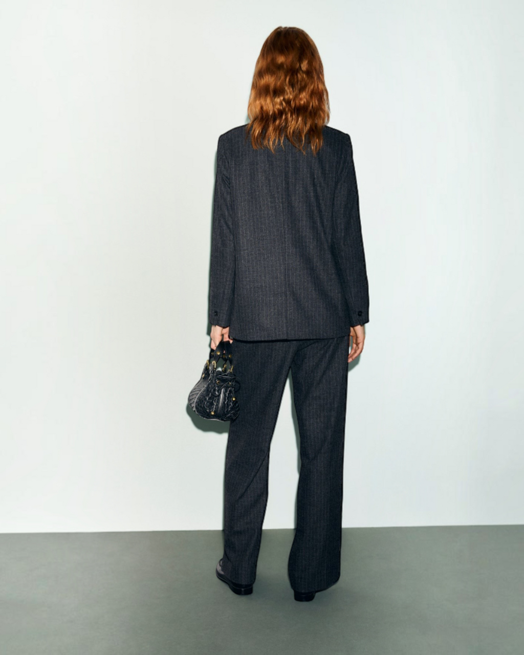 Gerard Darel - Pantalon En Flanelle Rayée Mini - Gris