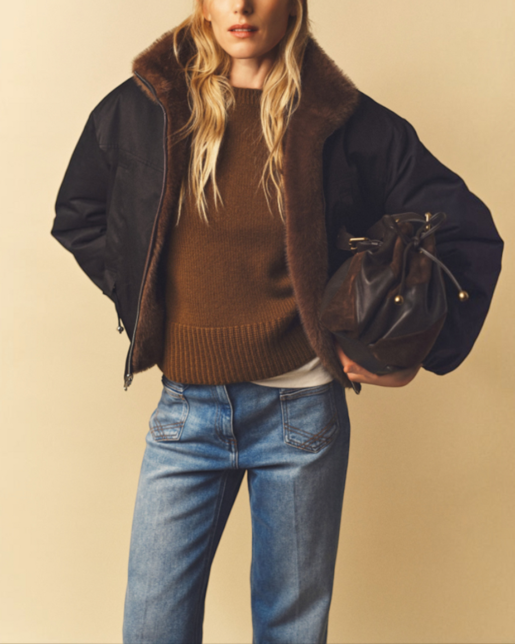 Gerard Darel - Parka Courte Fourrée Et Réversible Aurora - Marron