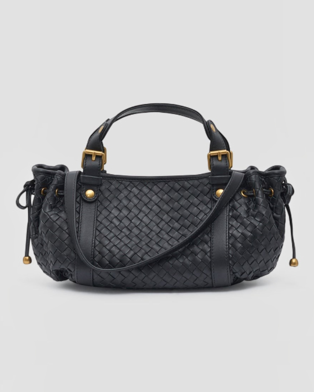 Gerard Darel - Mini Sac À Main En Cuir Tressé 12H - Noir