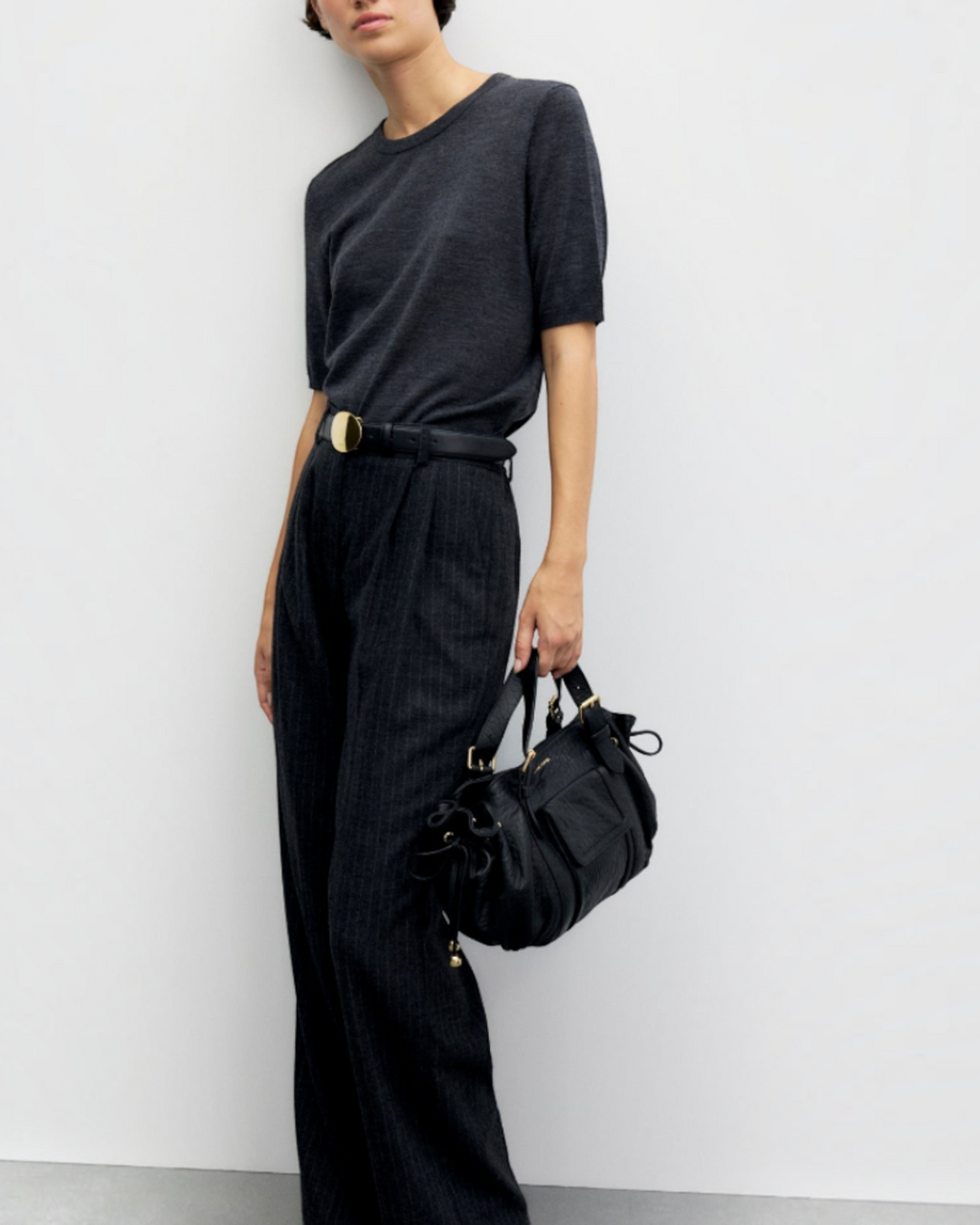 Gerard Darel - Pull Manches Courtes En Laine Fine Reine - Gris