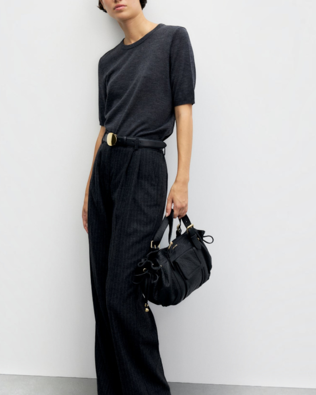 Gerard Darel - Pull Manches Courtes En Laine Fine Reine - Gris