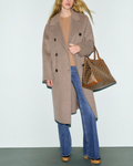 Gerard Darel - Aela Long Double Breasted Coat - Brown