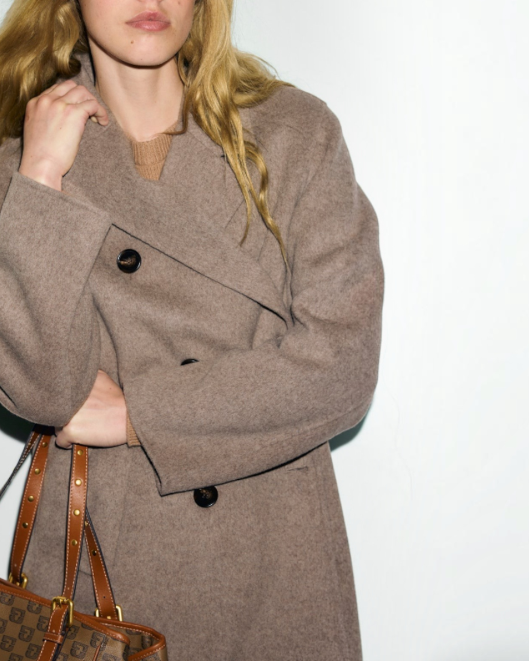 Gerard Darel - Aela Long Double Breasted Coat - Brown