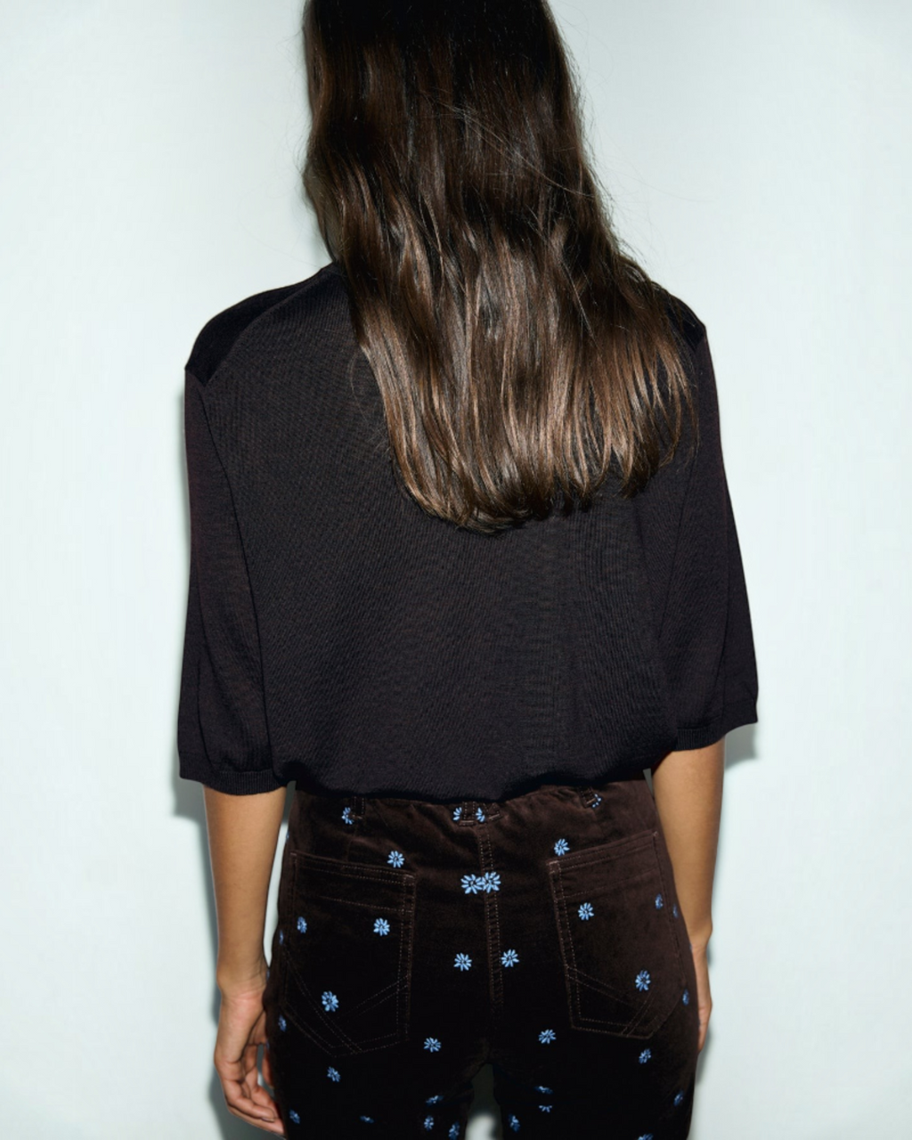 Gerard Darel - Short-Sleeved Fine Wool Queen Sweater - Brown
