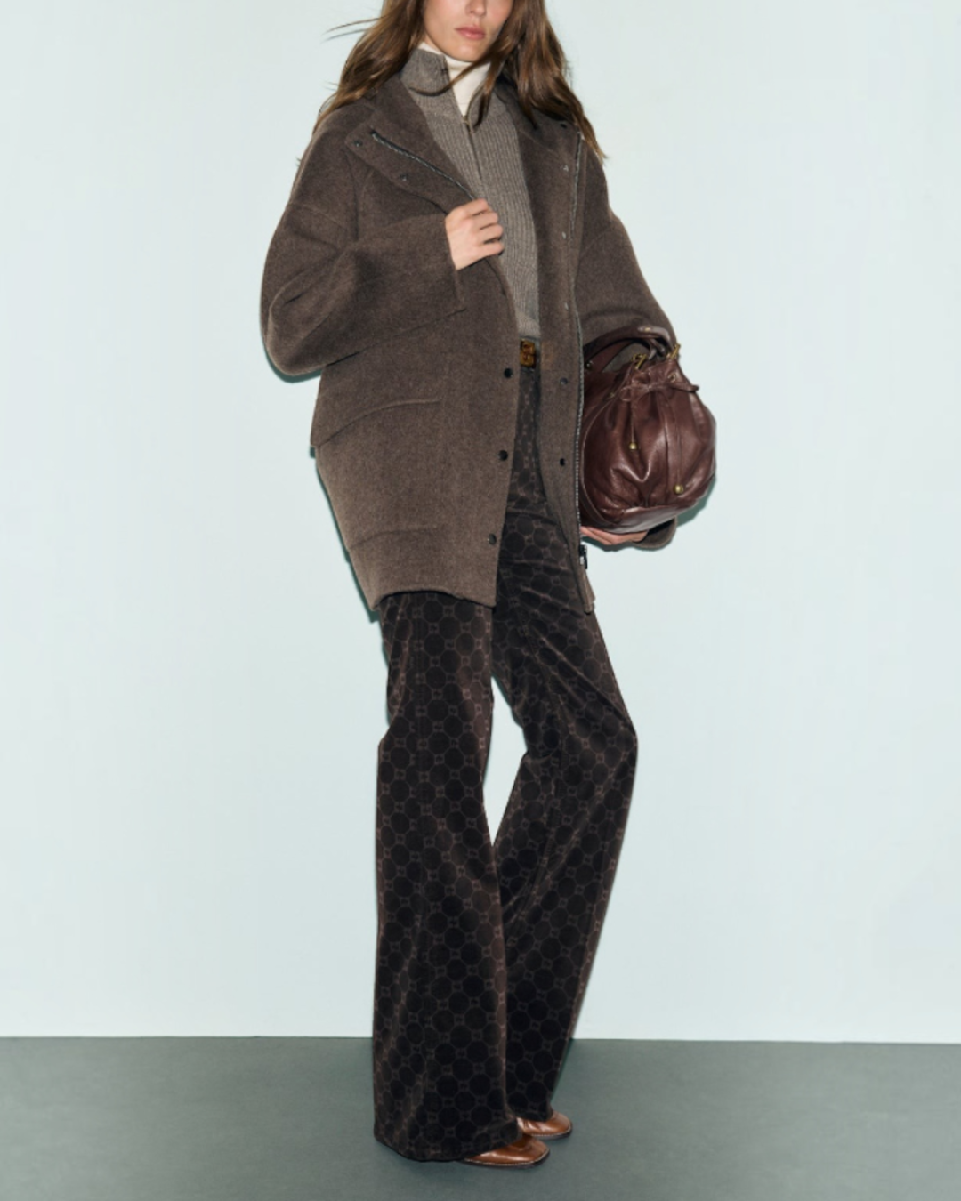 Gerard Darel - Straight Hooded Coat In Alsa Wool - Brown