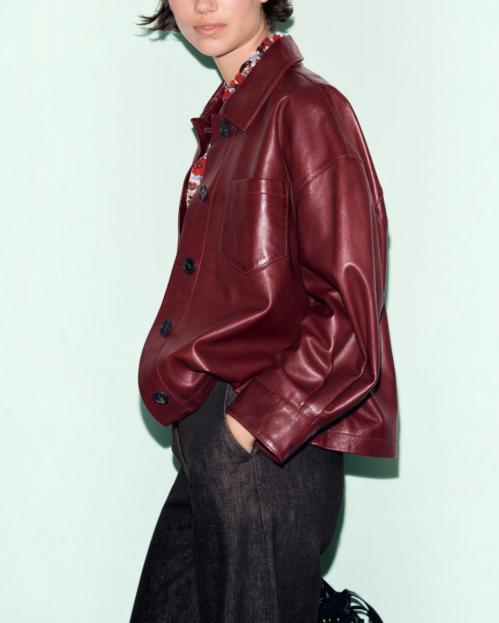 Gerard Darel - Surchemise En Cuir Penny - Rouge
