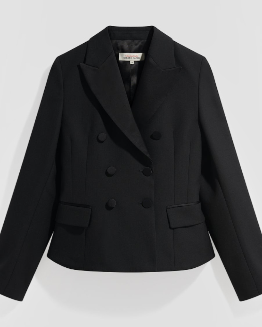 Gerard Darel - Joe Double-breasted Tuxedo Jacket - Black