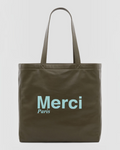 Merci x Gerard Darel - Totebag En Cuir - Kaki