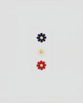 Merci x Gerard Darel - Daisy Pin - White Red & Navy