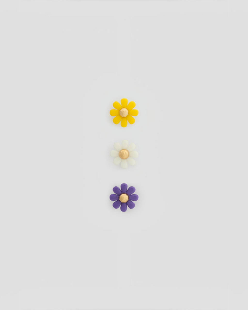 Merci x Gerard Darel - Daisy Pin - White Yellow & Purple