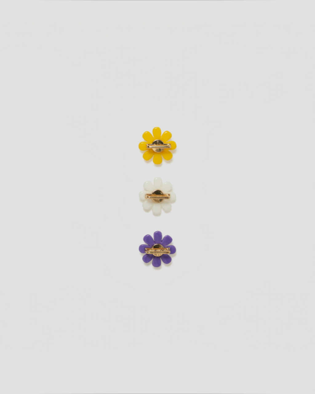 Merci x Gerard Darel - Daisy Pin - White Yellow & Purple