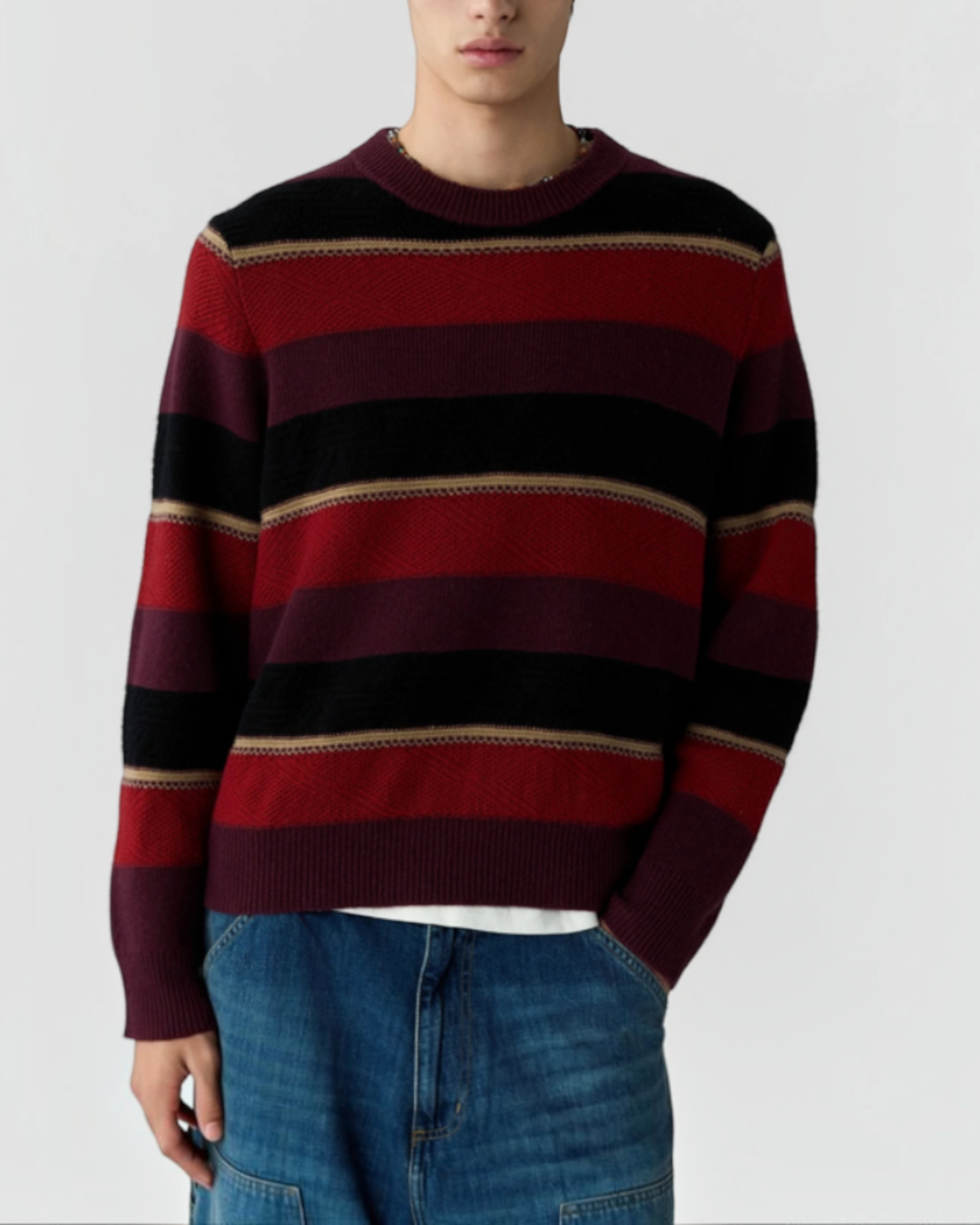 Guest In Residence - Crew Sweater - Fig Combo
