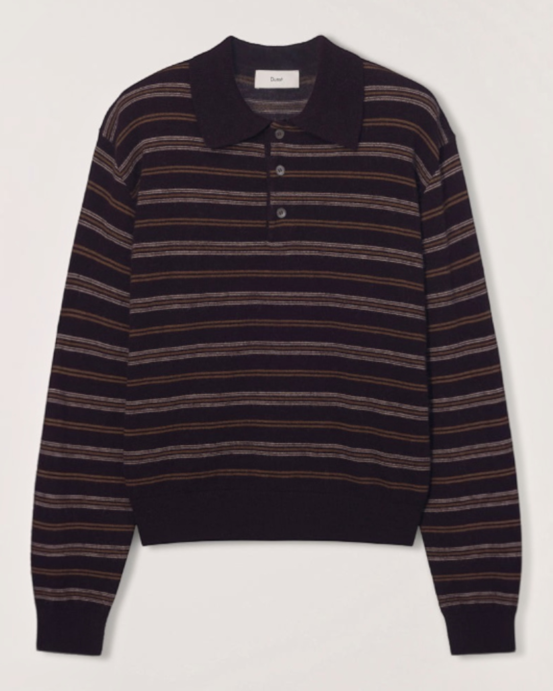 Dunst - Collared Sweater - Brown Stripes