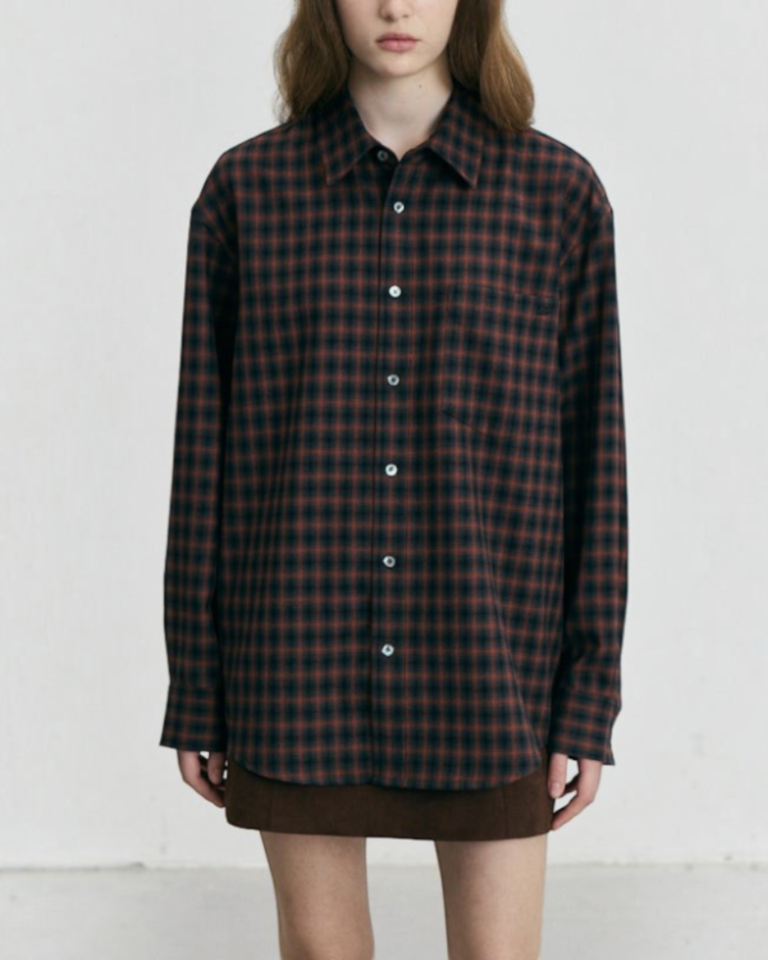 Dunst - Flannel Shirt - Brick Check
