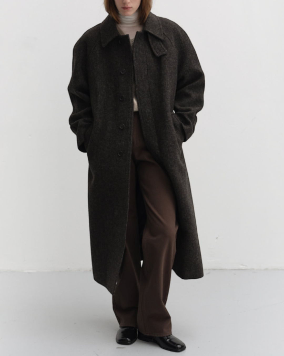 Dunst - Balmacaan Coat - Dark Brown