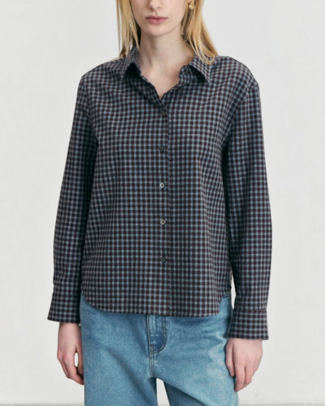 Dunst - Slim Essential Shirt - Brown Checks